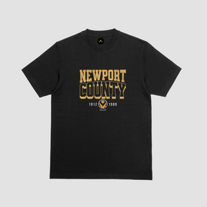 Newport County | Grunge logo T-shirt | Black
