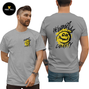 Newport County | Fake Smiles T-shirt | Heather Grey