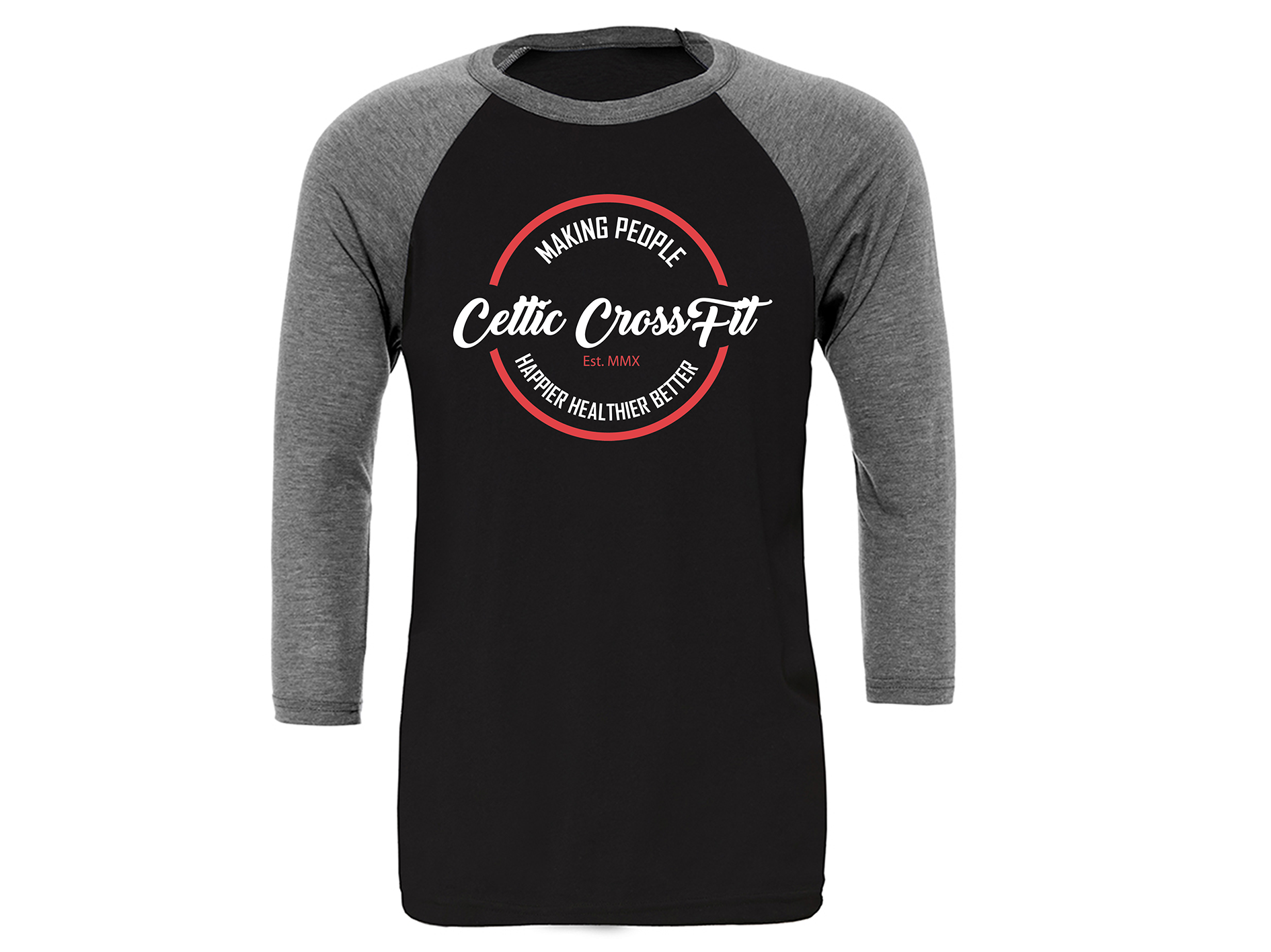 Celtic CrossFit | 3/4 Sleeve | Grey/Black