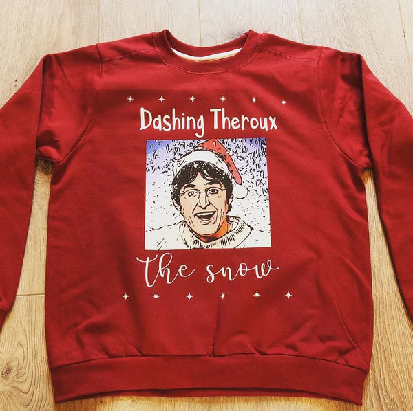 Christmas Jumper Dashing Theroux The Snow