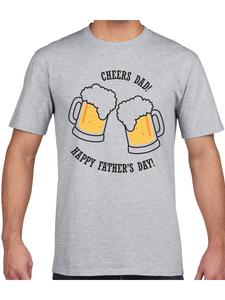 Beer Dad T-shirt | Father's Day T-shirt | Grey