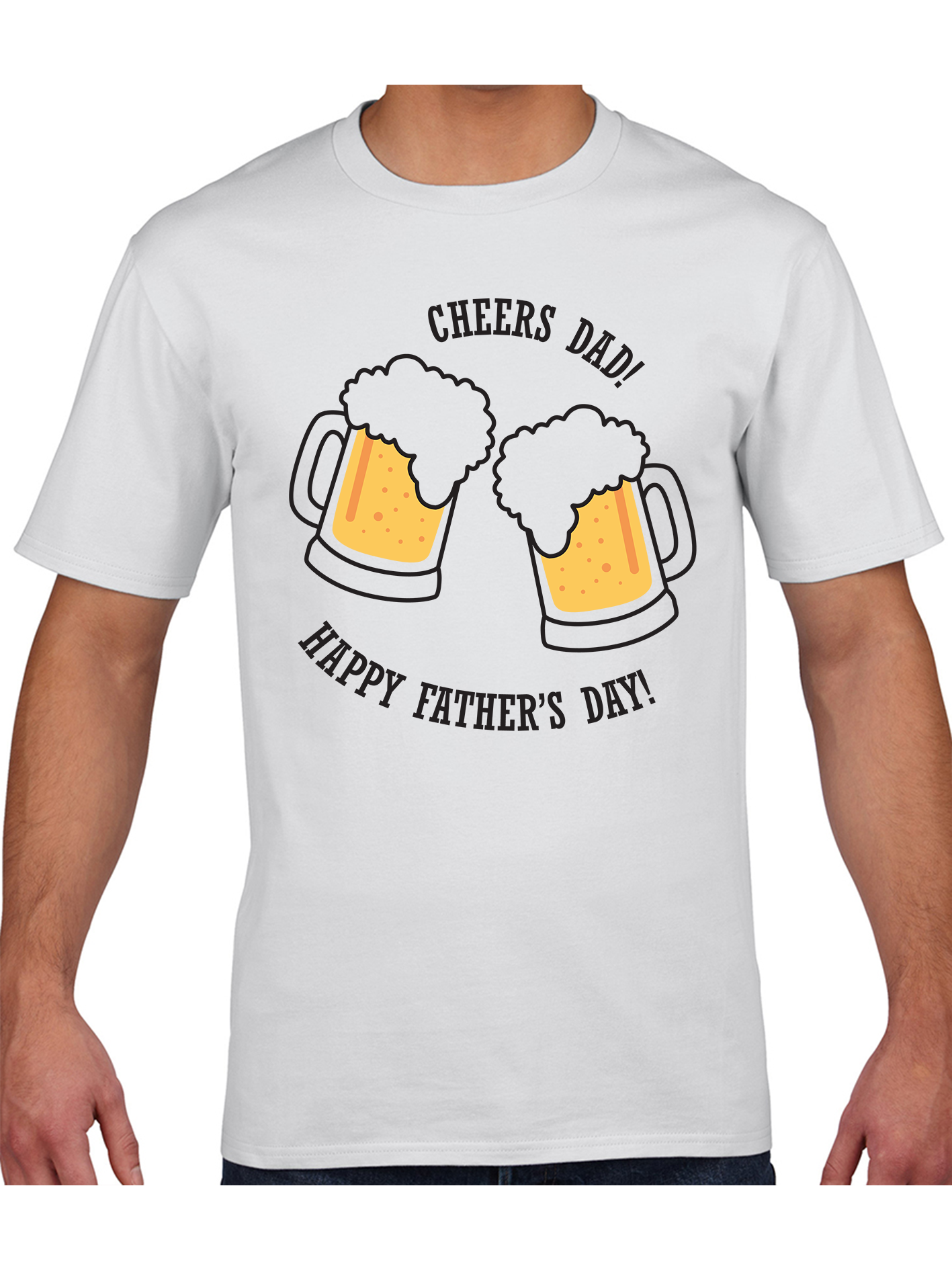 Beer Dad T-shirt | Father's Day T-shirt | White