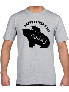Daddy Bear T-shirt | Father's Day T-shirt | Grey