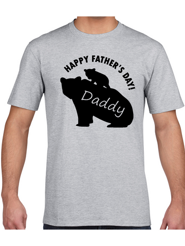 Daddy Bear T-shirt | Father's Day T-shirt | Grey