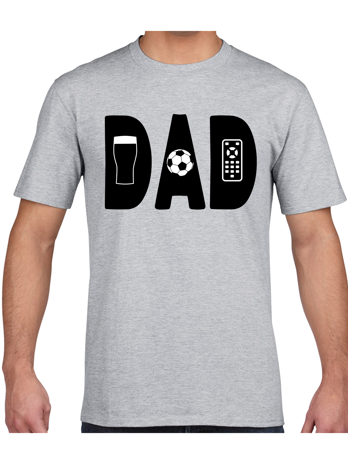 Football Dad T-shirt | Father's Day T-shirt | Grey