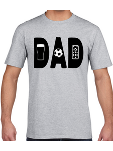 Football Dad T-shirt | Father's Day T-shirt | Grey
