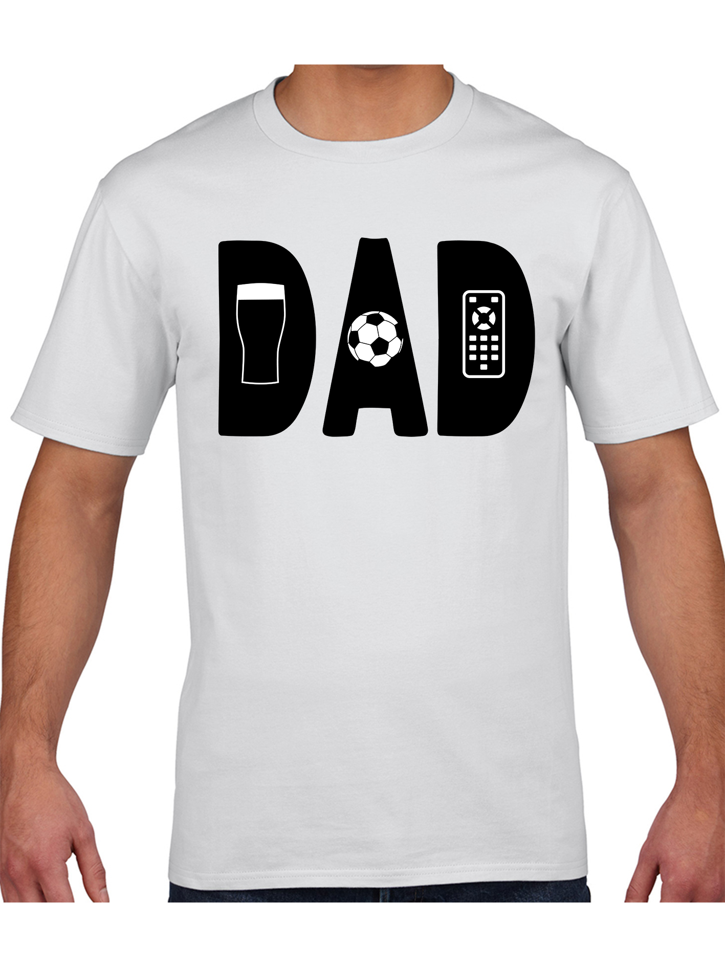 Football Dad T-shirt | Father's Day T-shirt | White