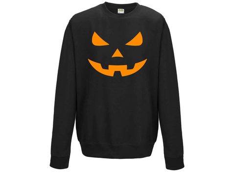 Halloween | Adult Pumpkin Sweatshirt | Black