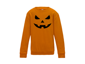 Halloween | Kids Pumpkin Sweatshirt | Orange