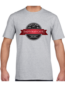 Man Cave Dad T-shirt | Father's Day T-shirt | Grey