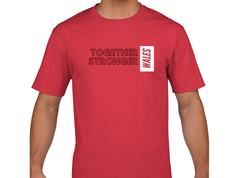 Together Stronger T-shirt Large Print| Red