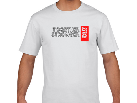 Together Stronger T-shirt Large Print| White