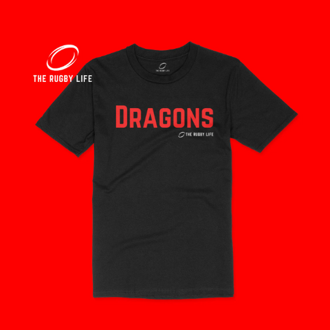Dragons t-shirt | Black | The Rugby Life