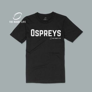 Ospreys t-shirt | Black | The Rugby Life