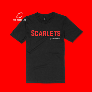 Scarlets t-shirt | Black | The Rugby Life