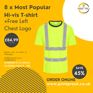 8 x Most Popular Hi-vis T-shirt