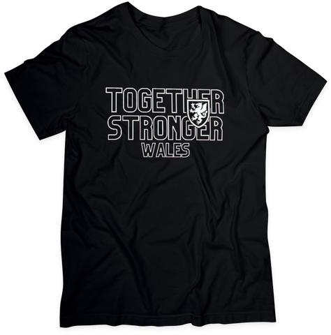 Wales | Together Stronger Big Print | Black